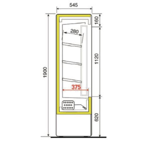 Kylmätiski Diamond IMG18/S-B5 itsepalvelumallinen, liukuovilla