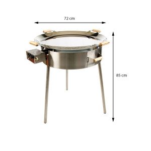 Paellapannusetti ulkokäyttöön PRO 720 inox