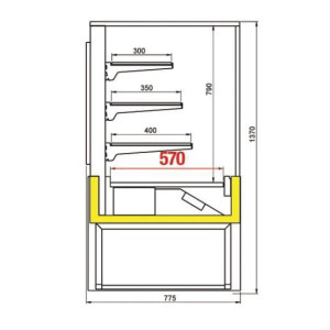 Palvelumallin myyntivitriini Diamond CB12V-B9/P2