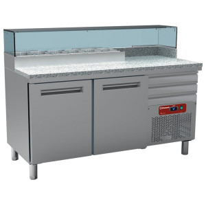 Pizzatyöpöytä Diamond MR-PIZZA/R2 graniittipöydällä
