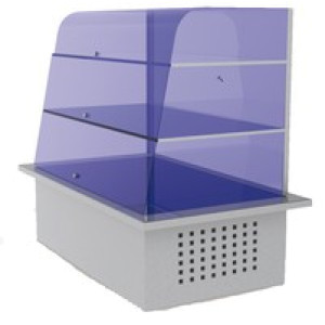 Kylmävitriini altaalla linjastoon Inox Baltic RIK700/2S